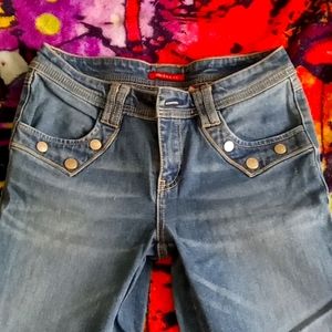 Union Bay size 5/6, stretchy, boot cut blue jeans